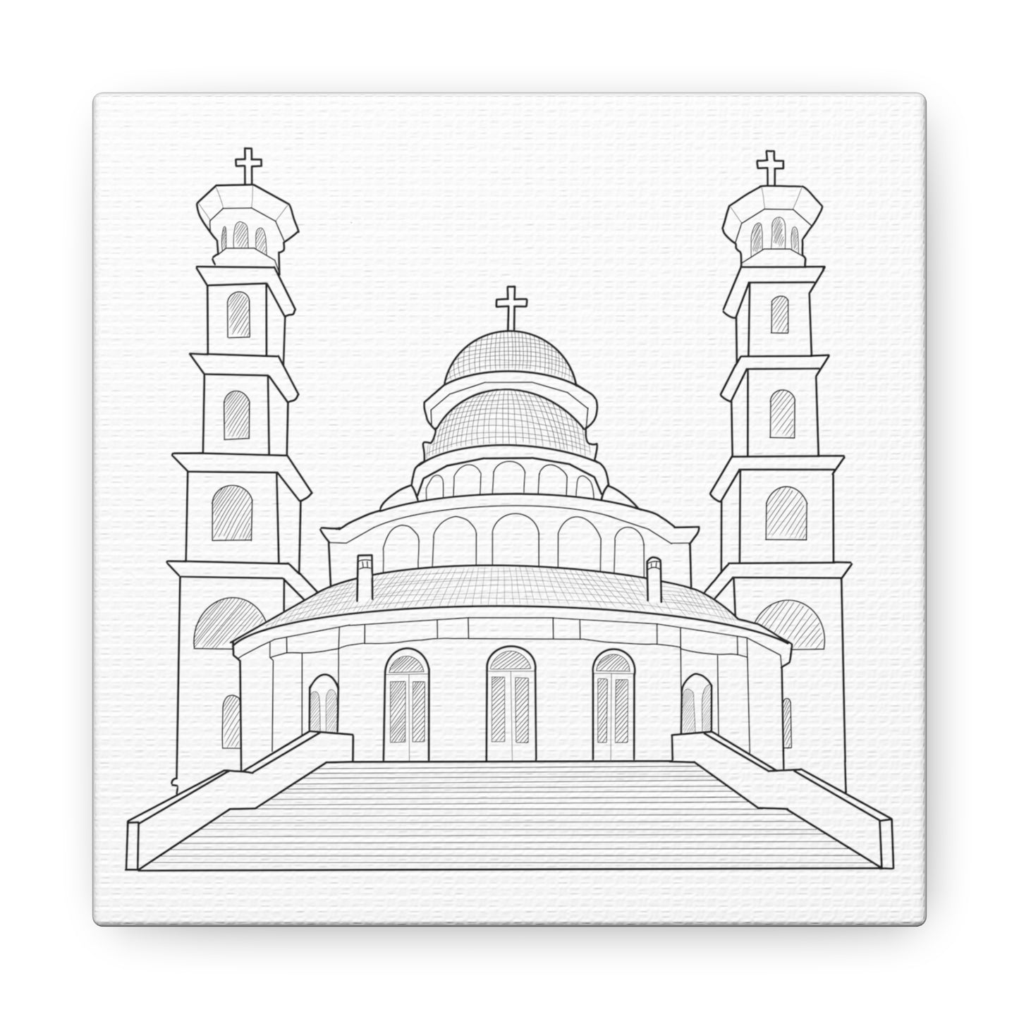 Korçë Cathedral Canvas Gallery Wraps