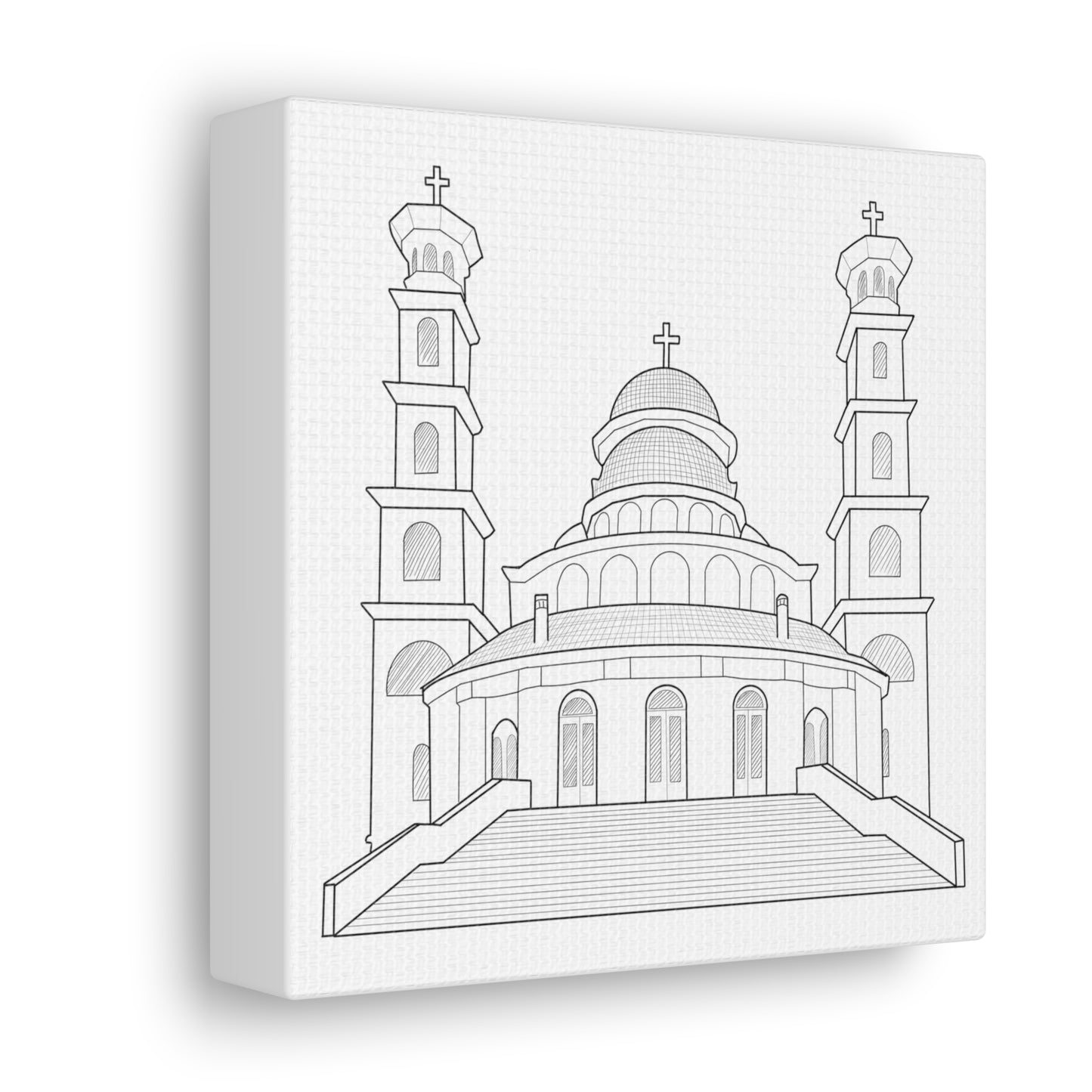 Korçë Cathedral Canvas Gallery Wraps