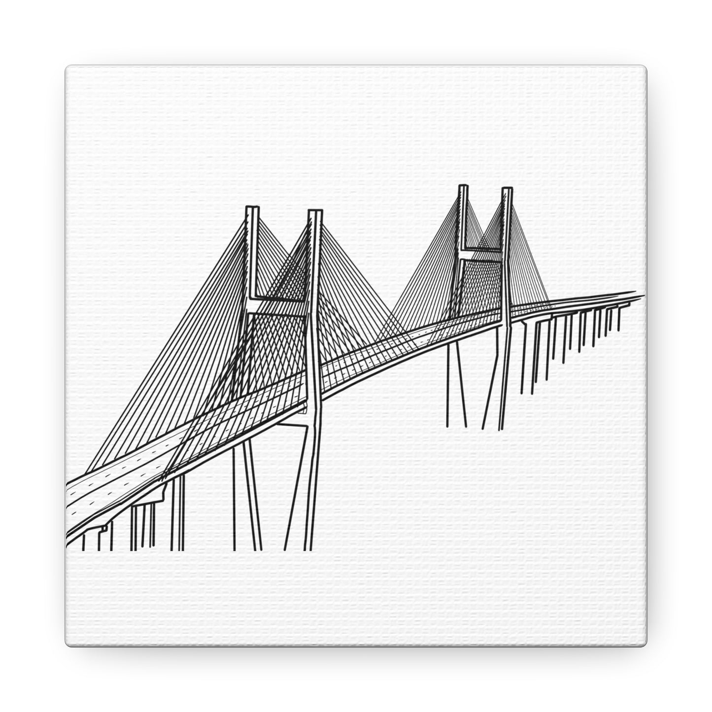 Talmadge Bridge, Savannah, Georgia Canvas Gallery Wrap