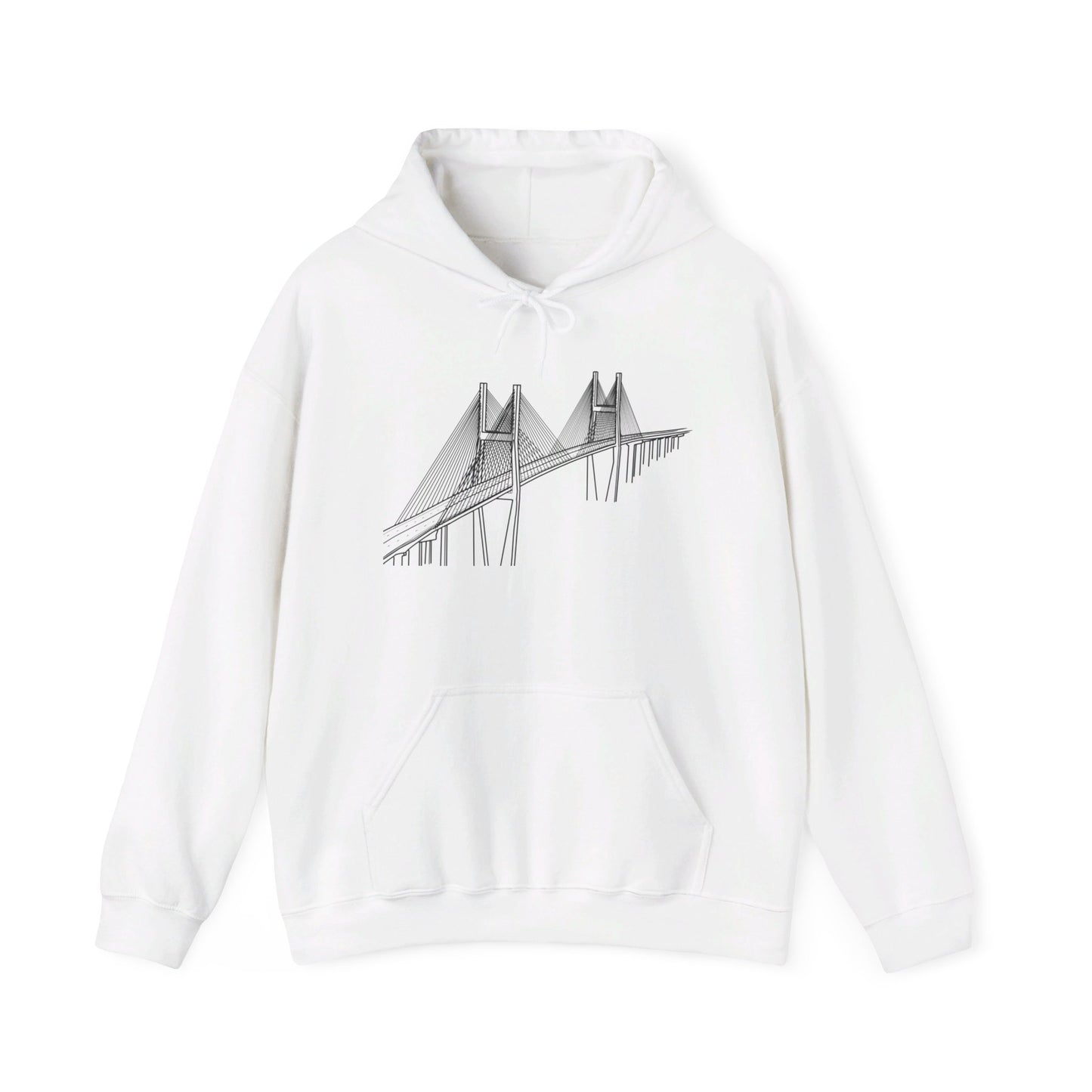 Talmadge Bridge, Savannah, Georgia Hooded Sweatshirt