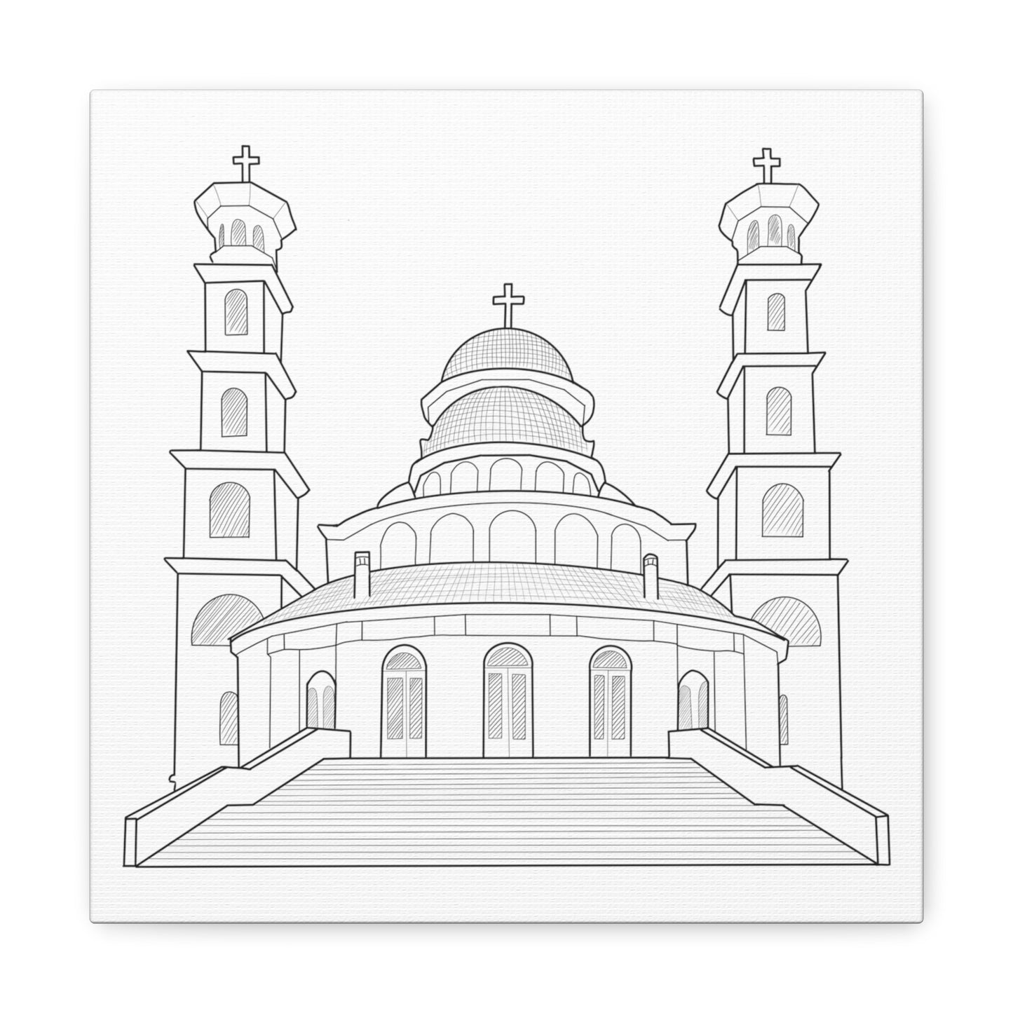 Korçë Cathedral Canvas Gallery Wraps