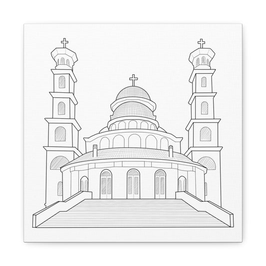 Korçë Cathedral Canvas Gallery Wraps