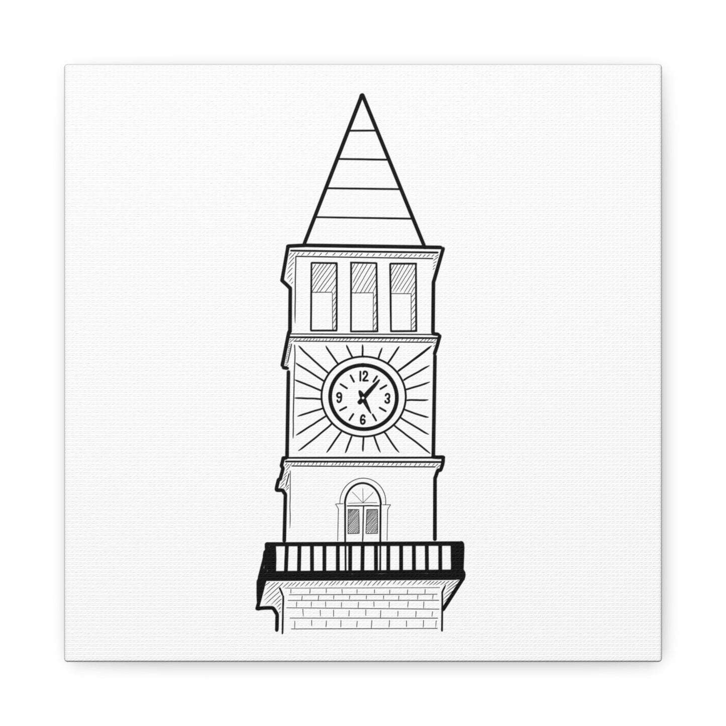 Tiranë Clocktower Canvas Gallery Wrap