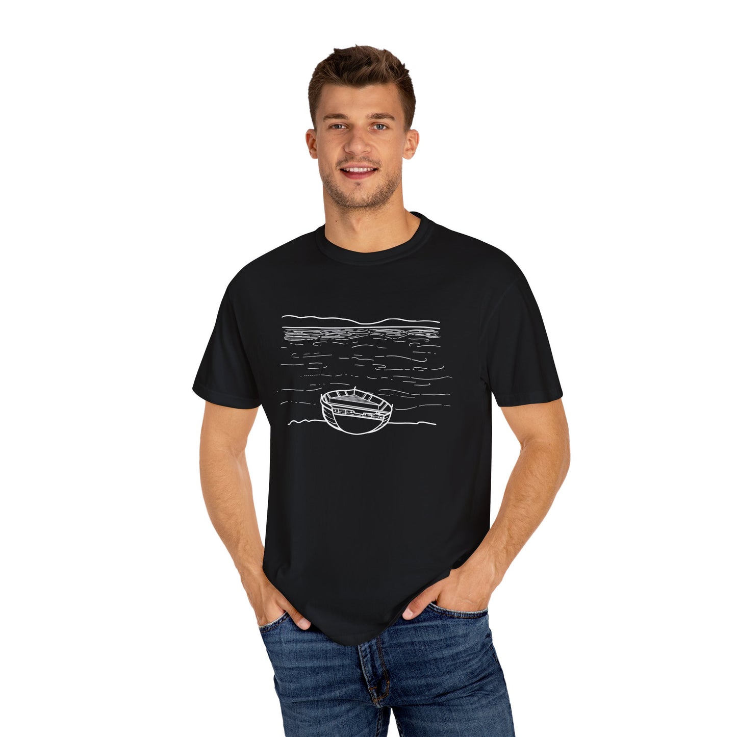 Pogradec Boat on the Lake T-shirt