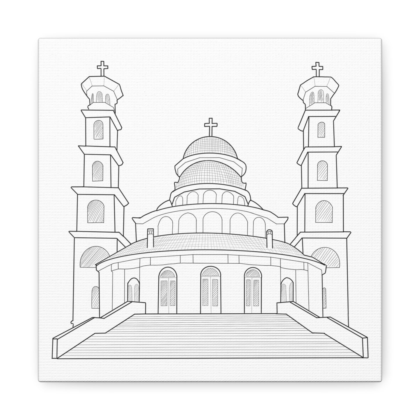 Korçë Cathedral Canvas Gallery Wraps