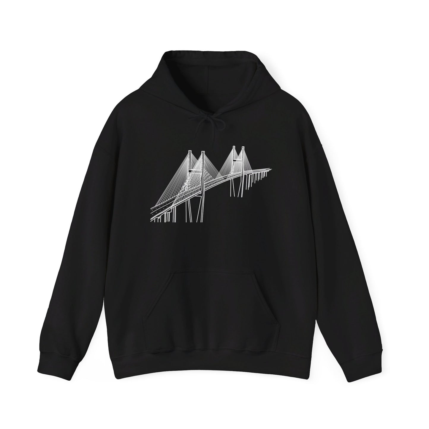 Talmadge Bridge, Savannah, Georgia Hooded Sweatshirt