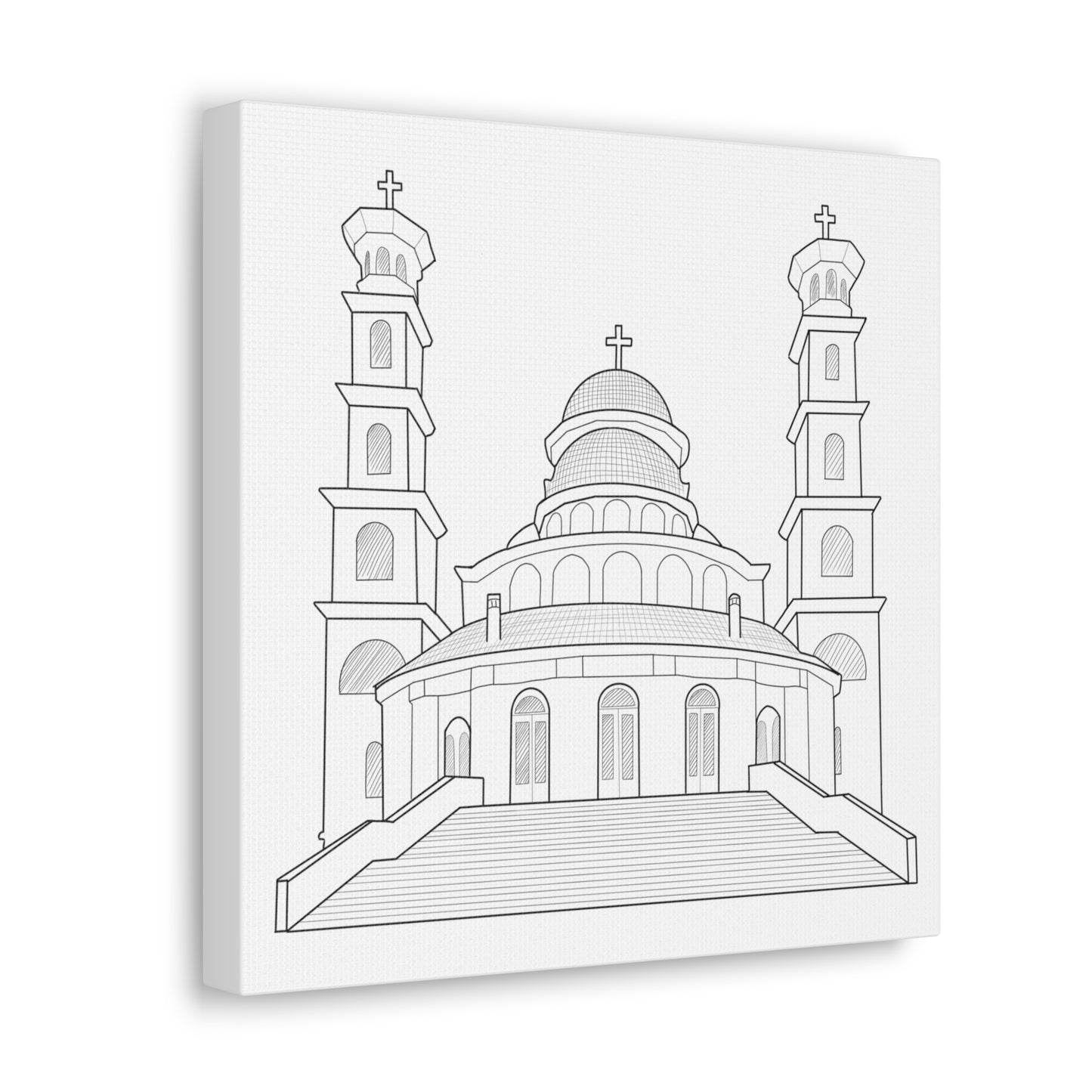 Korçë Cathedral Canvas Gallery Wraps