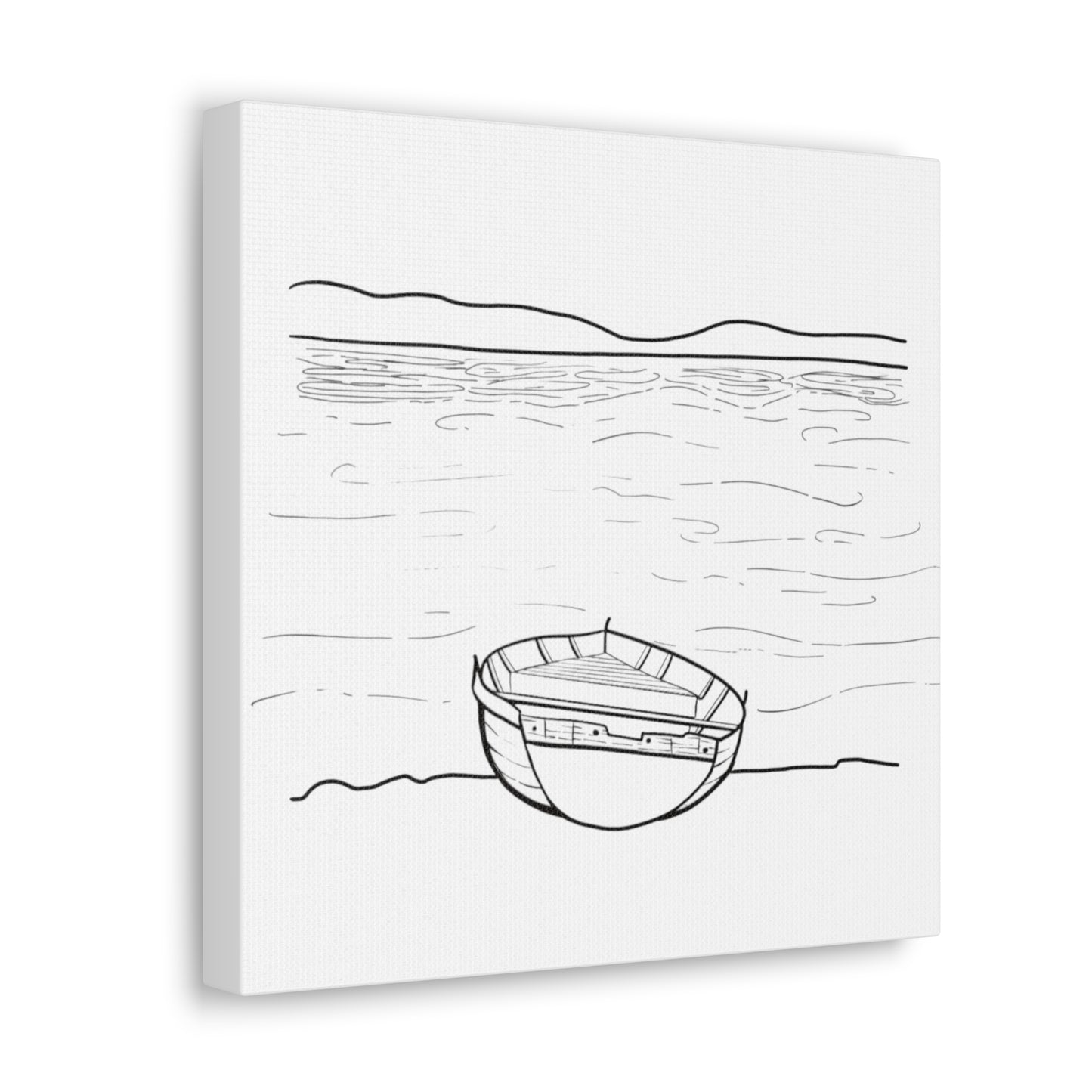 Pogradec Boat on the Lake Canvas Gallery Wraps