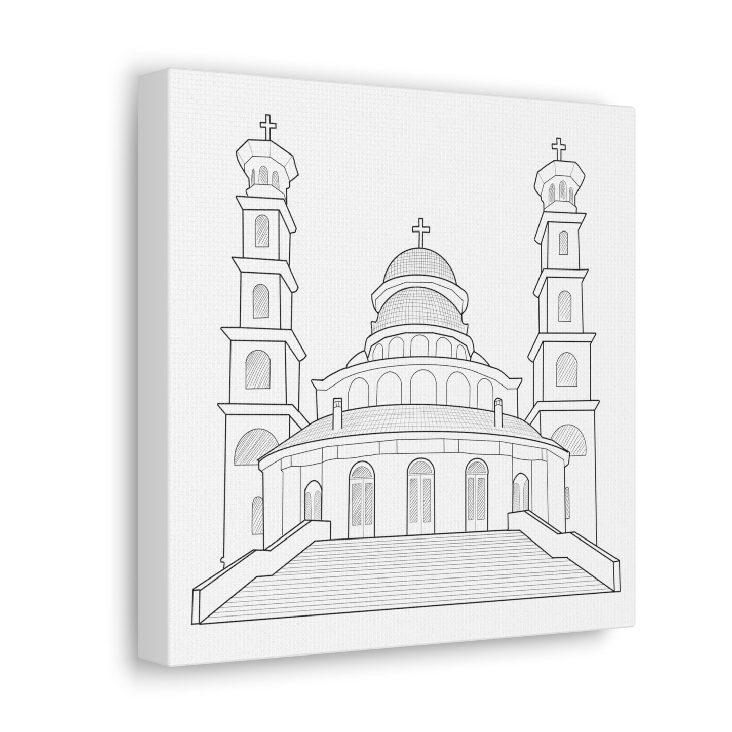 Korçë Cathedral Canvas Gallery Wraps